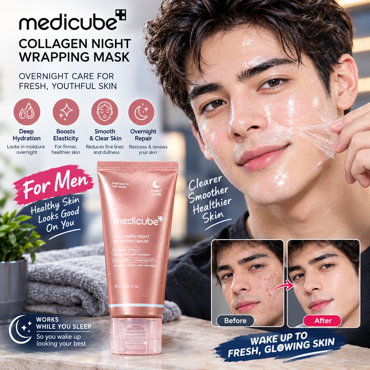 BUY 1GET 1 FREE Medicube Collagen Night Mask