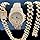 3PC Watch Necklace Bracelet Jewelry Set