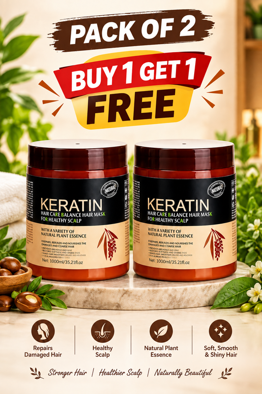 Buy 1 Get 1 Free Original Keratin Hair Mask 1000ML(Pack Of 2)