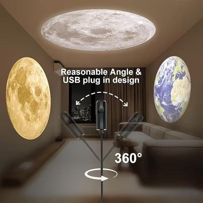 USB Ceiling Moon Earth Projection Atmosphere Light Starry Sky Lamp