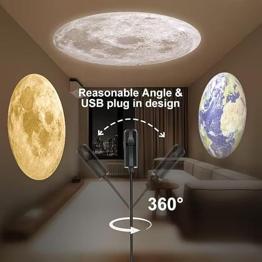 USB Ceiling Moon Earth Projection Atmosphere Light Starry Sky Lamp