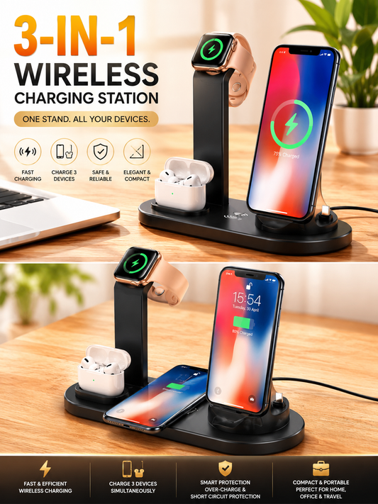 3 in 1 Multi-Function Charging Stand