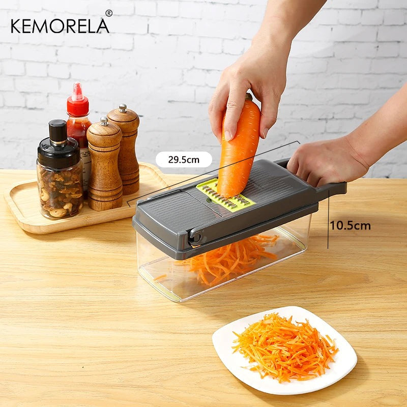 16-in-1 Multi-Functional Vegetable Chopper, Dicer & Slicer with Storage Container