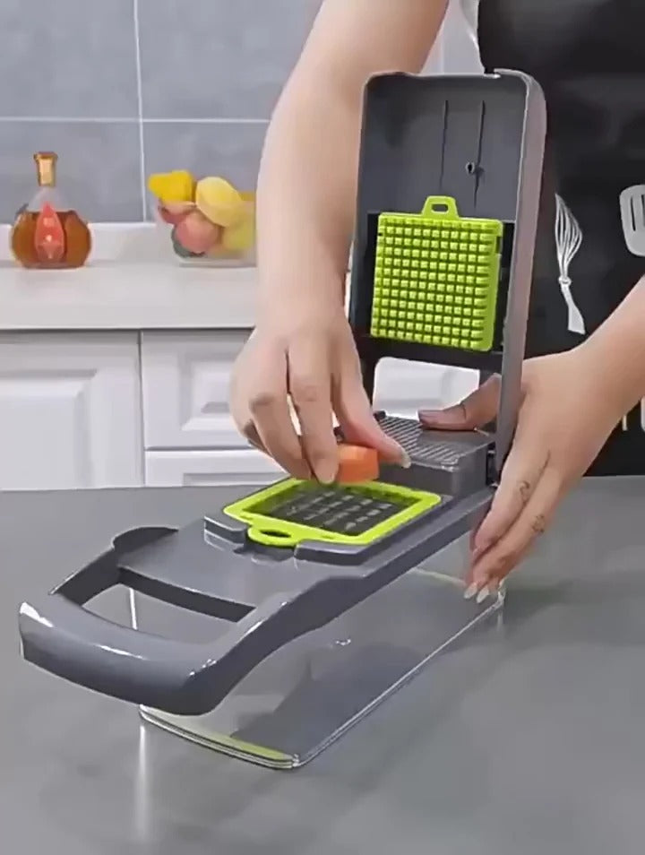 16-in-1 Multi-Functional Vegetable Chopper, Dicer & Slicer with Storage Container