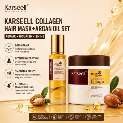 Buy 1 Get 1 Free Karseell Collagen Hair Mask +GET FREE Hair SERUM