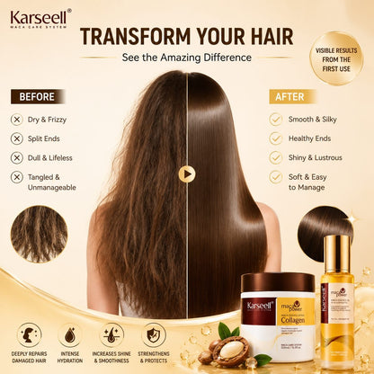 Buy 1 Get 1 Free Karseell Collagen Hair Mask +GET FREE Hair SERUM